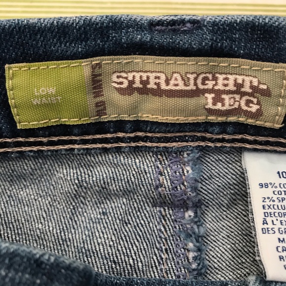 Old Navy Denim Blue Jeans Womens Size 10 Straight Leg Low Waist y2k - Picture 11 of 16